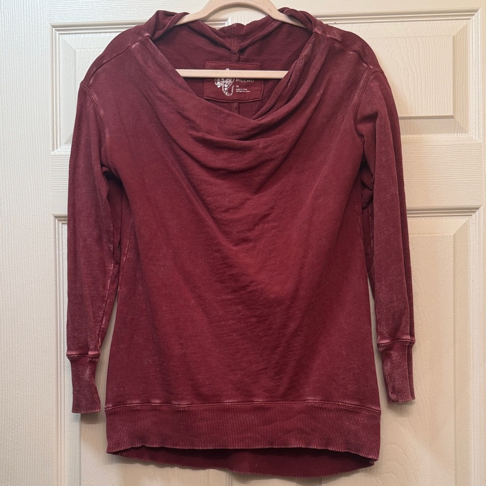 Pilcro Maroon Knit Top